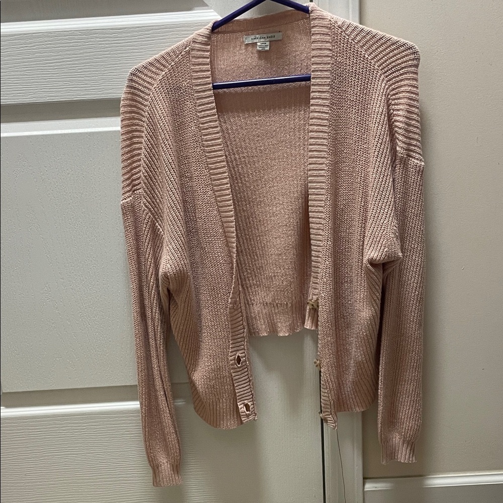 American Eagle Outfitters Light Pink Cardigan